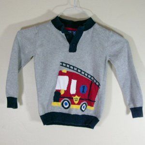 MINOTI Toddler's Fire Engine Sweater - Size 3-4 years - 98/104 CM